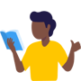 student reading a book icon