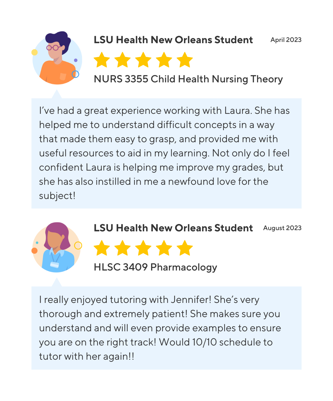 LSU Nursing student testimonials