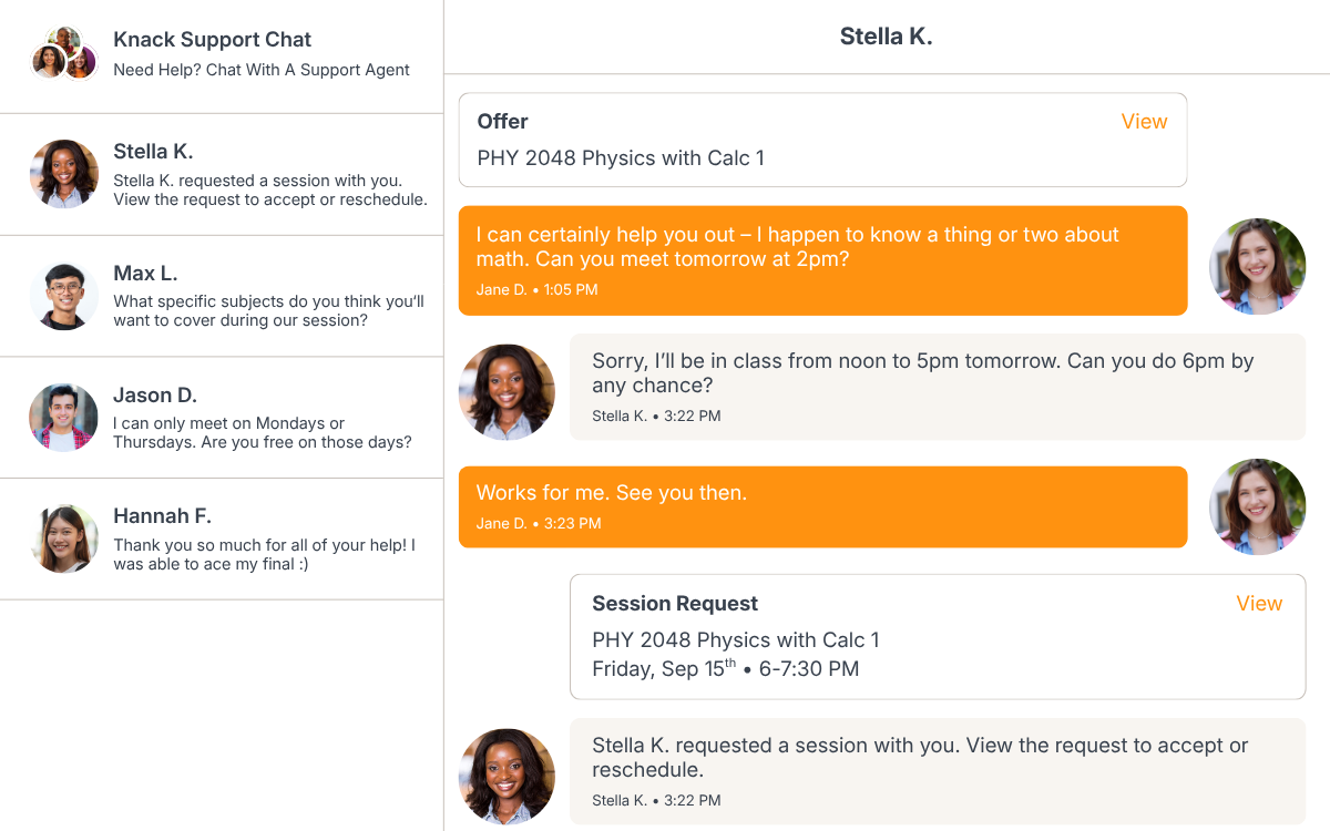 Online Scheduling Interface